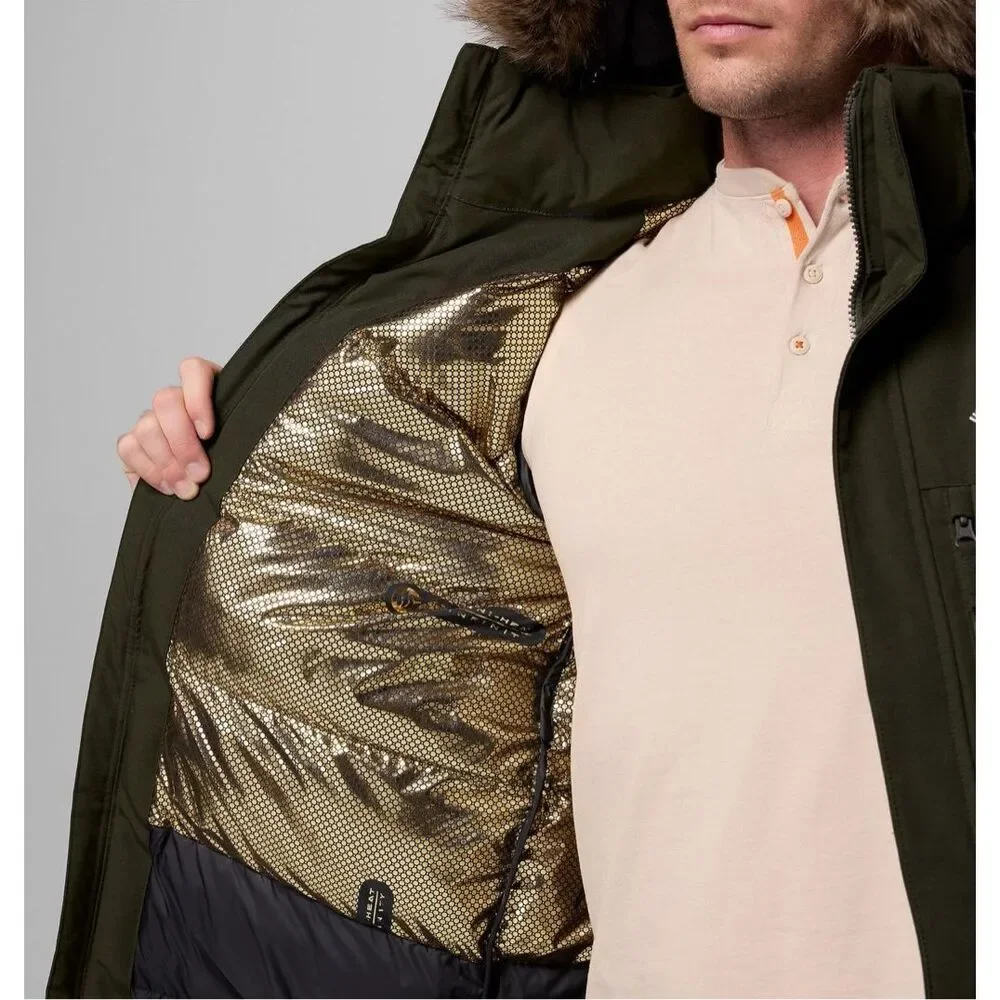 Columbia Marquam Peak Fusion II Hooded Parka Greenscape Small